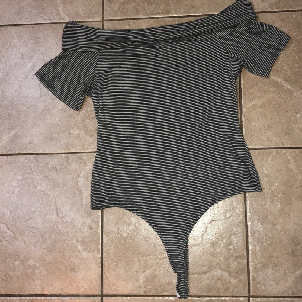 GUESS white and grey bodysuit